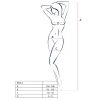 PASSION - WOMAN BS014 WHITE BODYSTOCKING ONE SIZE - Image 2