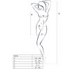 PASSION - WOMAN BS026 BLACK DRESS STYLE BODYSTOCKING ONE SIZE - Image 2