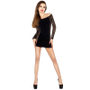 PASSION - WOMAN BS025 BODYSTOCKING BLACK DRESS STYLE ONE SIZE