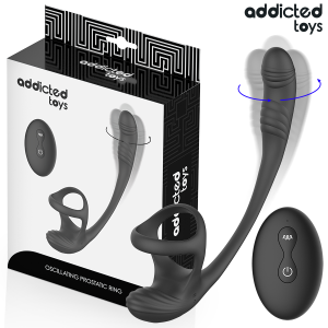 ADDICTED TOYS - ANAL PLUG WITH VIBRATION AND 360 WAVING AND TESTICLE STIMULATOR