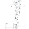 PASSION - WOMAN BS025 BODYSTOCKING WHITE DRESS STYLE ONE SIZE - Image 2