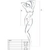 PASSION - WOMAN BS027 BLACK DRESS STYLE BODYSTOCKING ONE SIZE - Image 3