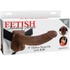 FETISH FANTASY SERIES - SERIES 9 HOLLOW STRAP-ON WITH BALLS 22.9CM BROWN - Image 2