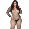 LEG AVENUE - CRYSTALIZED NET BODY STOCKING 1X-2X - Image 3