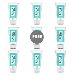 AQUA TRAVEL - TROPICAL FRUITS FLAVOUR WATERBASED LUBRICANT - 50 ML 8+1 FREE