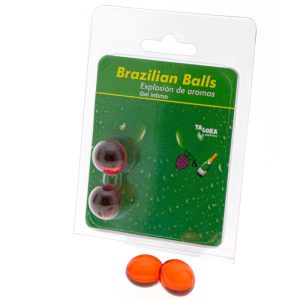 TALOKA - 2 BRAZILIAN BALLS STRAWBERRIES  CHAMPAGNE INTIMATE GEL