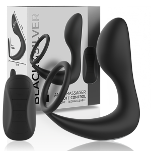 BLACKSILVER - REMOTE CONTROL ANAL MASSAGER RECHARGEABLE SILICONE BLACK