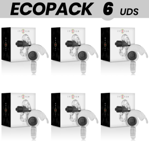 ECOPACK 6 UNITS - INTENSE FRY TRANSPARENT VIBRATOR RING
