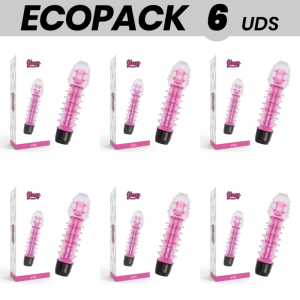 ECOPACK 6 UNITS - GLOSSY AXEL VIBRATOR PINK