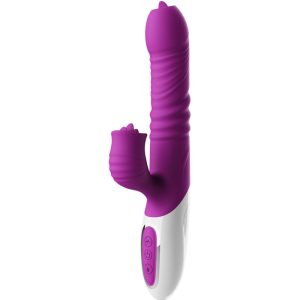 ARMONY - DOUBLE TONGUE VIBRATOR  THRUSTING VIOLET HEAT EFFECT