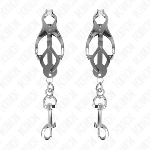 KINK - JAPANESE CLOVER NIPPLE CLAMPS WITH HOOKS SILVER