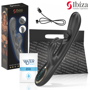 IBIZA - POWERFUL RABBIT VIBRATOR WITH MASSAGING ROLLING PEARL