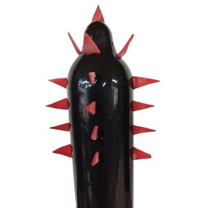 CONDOMERIE - HANDPAINTED NOVELTY CONDOMS BLACK CACTUS XL