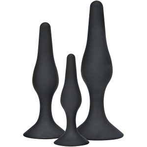 TOYJOY - ANAL PLAY CURVY COMPANIONS ANAL PLUG 3 PIECES BLACK