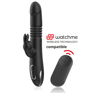 BLACKSILVER - KENJI UP DOWN RABBIT VIBRATOR + WATCHME REMOTE CONTROL