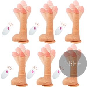 CYBER SILICOCK - REALISTIC REMOTE CONTROL MR RICK 20.9 CM -O- 4 CM / 5 + 1 FREE