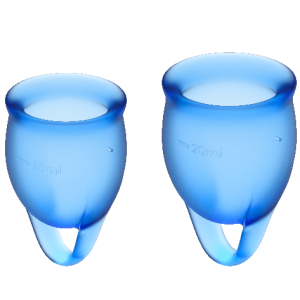 SATISFYER - FEEL CONFIDENT KIT COPA MENSTRUAL TRANSPARENTE 15 + 20 ML